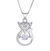 Sterling Silver Smart Fox Necklace - Korean Style Clavicle Design, Perfect Valentine's Day Gift for Women