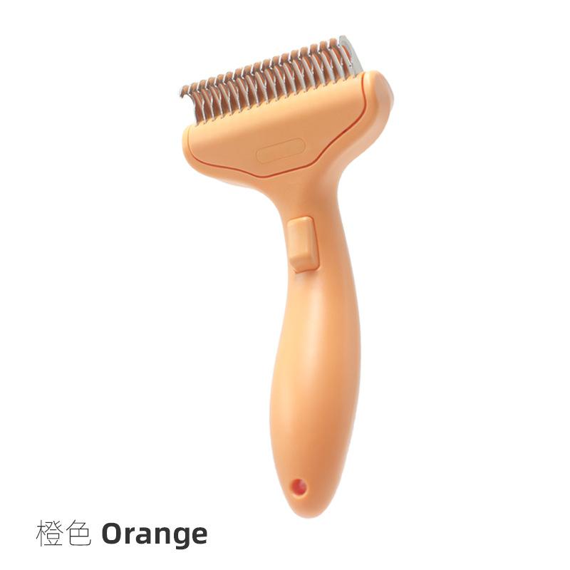 

New Pet Dog Removal Brush Comb Self Cleaning Pet Hair Remover Brush For Dogs Grooming Tools Pets Dematting Comb Dogs Accessories оранжевый