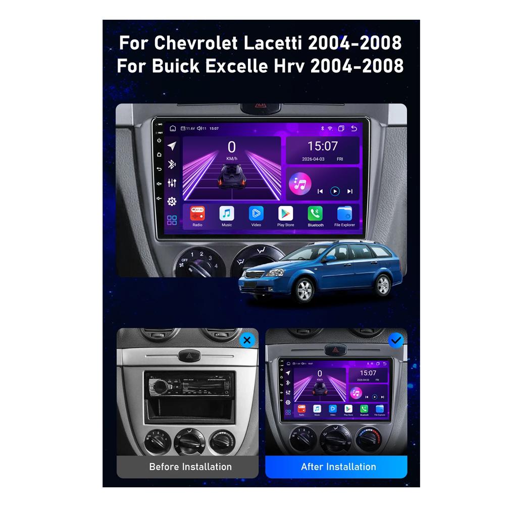 Android Car-Play Car Radio For Buick Excelle HRV  2004-2013 Multimedia Player Head Unit Stereo GPS Navigation BT WIFI,8 CORE ,2+32GB
