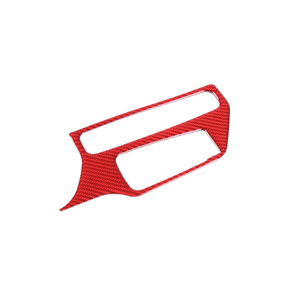 Red Carbon Fiber Interior Gear Shift Panel Cover Trim For Toyota Supra  19-24