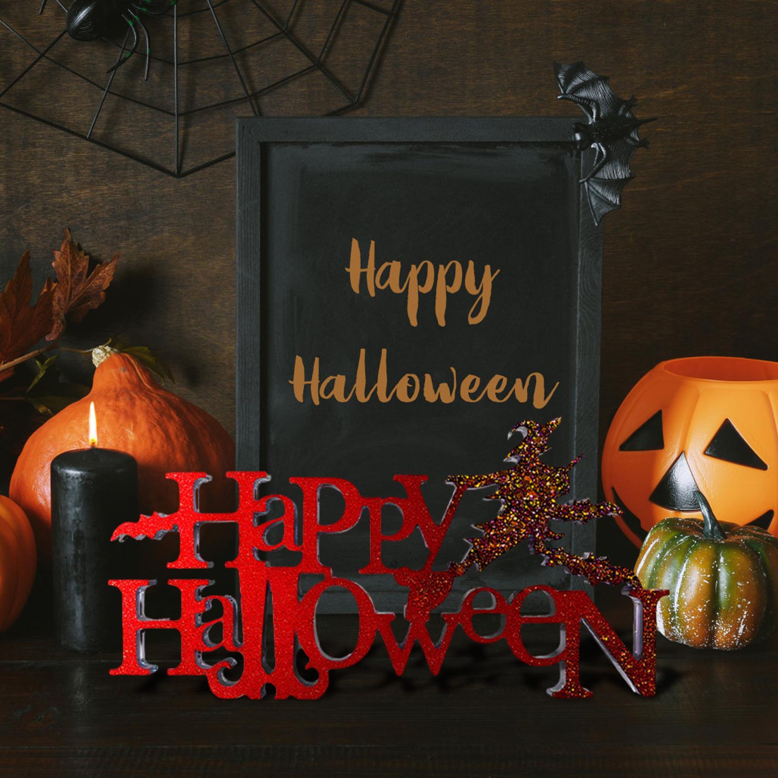 

Happy Halloween Silicone Molds Happy Halloween Letter Door Sign Molds Epoxy Resin Crafts Making Aid For Candles Cement Clay CHINA