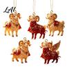 Holiday Party Decor for Office 5Pcs Christmas Sheep Hanging Ornaments 2D Acrylic Festive Decorations Xmas Tree Home Decor Lightweight Easy