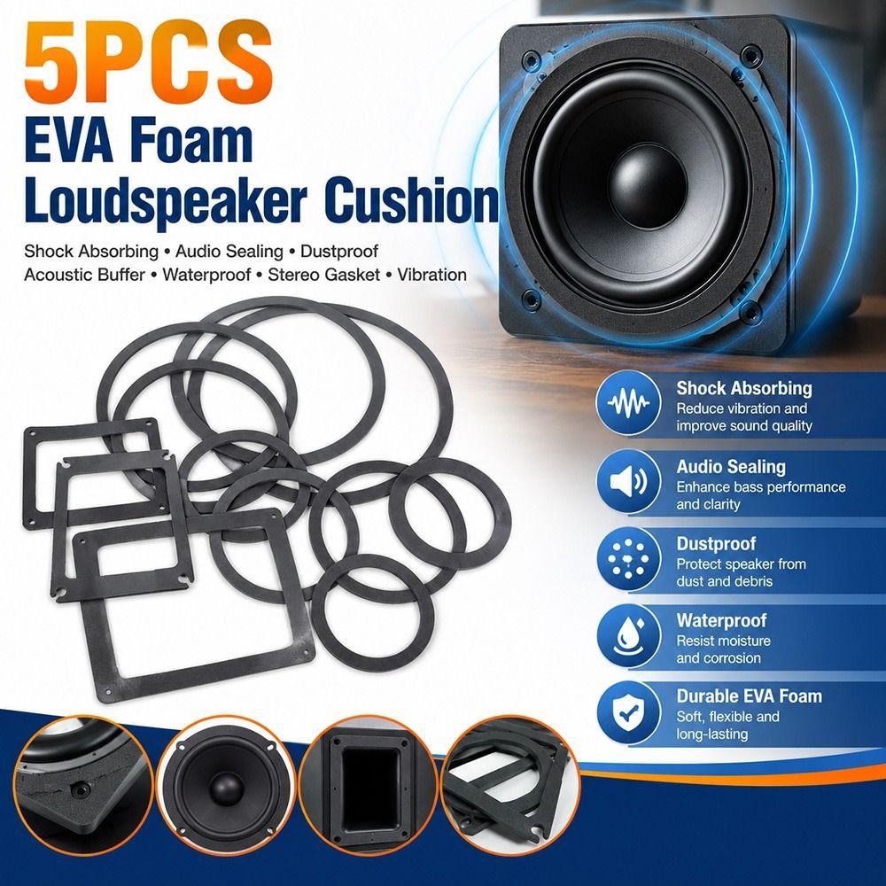 5Pcs 3/4/5/6.5/8/10 Speaker Speaker Sealing Gasket  for FOCAL Tweeter Speaker Repair