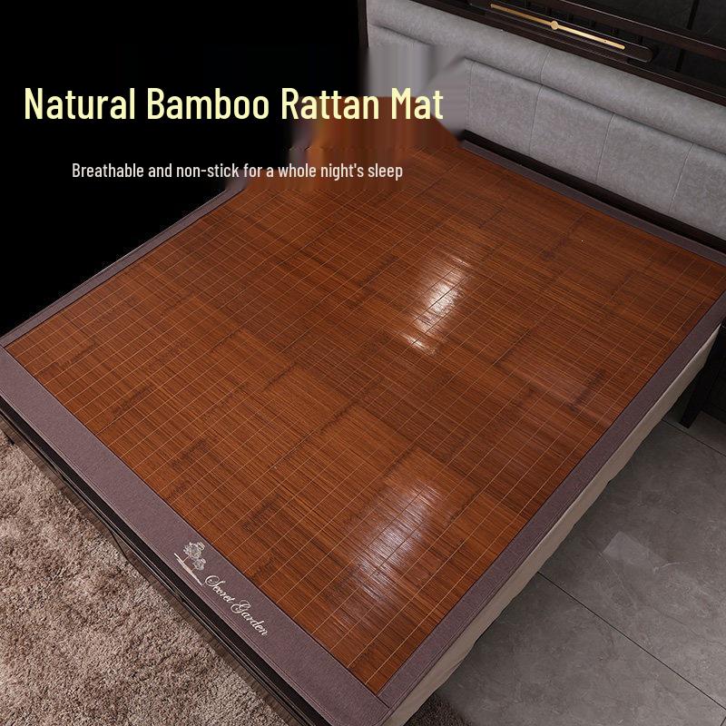 Double-Sided Foldable Bamboo Cool Mat for Children and Students - Ice Silk Summer Mat with Free Shipping