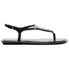 Zara Rhinestone Embellished Toe Post Flat Sandals Black Women 11606410800
