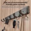 Wall Mounted Space Aluminum Coat Hooks, No Drill Adhesive Rack for Bathroom Bedroom