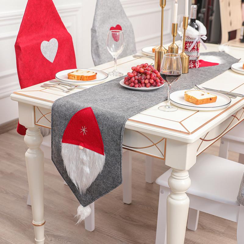 Christmas Table Runner,Classic-Kitchen Dining Table Decor Fall Table Runner Fireplace Scarf Gnomes Table Cloth Durable
