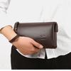 Äkta Herrhandväskor Herrläderväskor Business Casual Kuvertväskor Kohudskuplungar Herrväskor Plånböcker med Stor Kapacitet