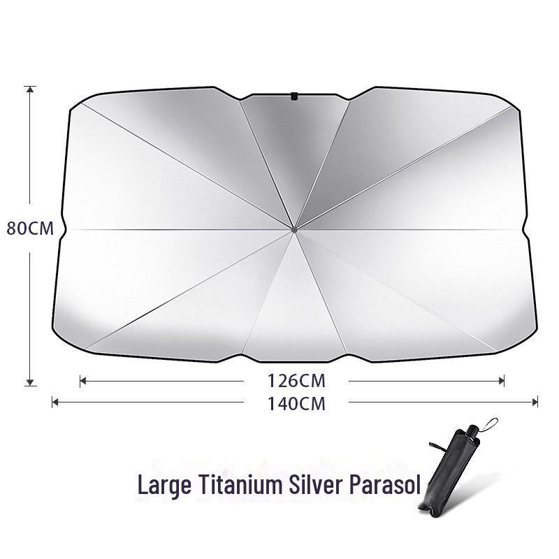 Universal Foldable Car Sunshade: Heat and Sun Protection