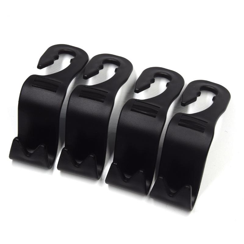 4pcs Car Seat Back Hook Load-bearing 10kg Car L-shaped Hidden Headrest Hook