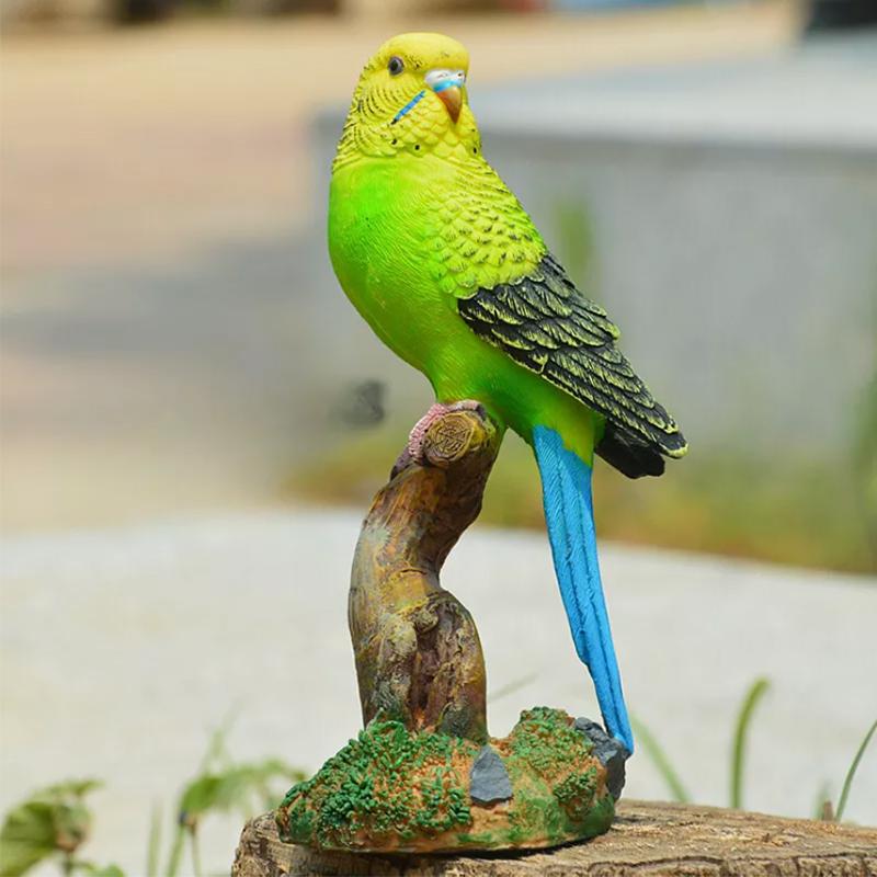 

Resin Parrot Statue Ornament DIY Outdoor Garden Decoration Animal Sculpture Home Living Room Office Bonsai Ornament Crafts Birds