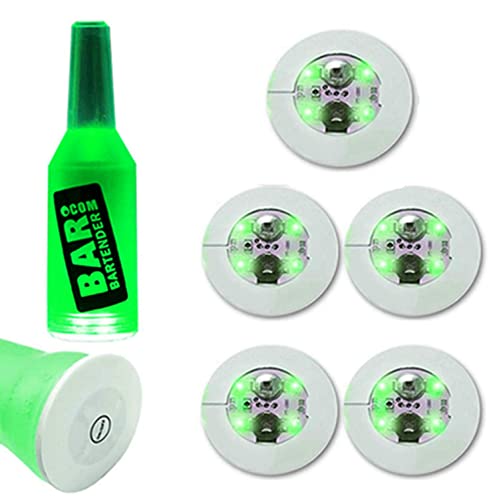 5pcs Set LED Luminous Coasters Light Up Glass Drinking Bottle Cup Mat for Parties Weddings Bar Christmas Home Pub