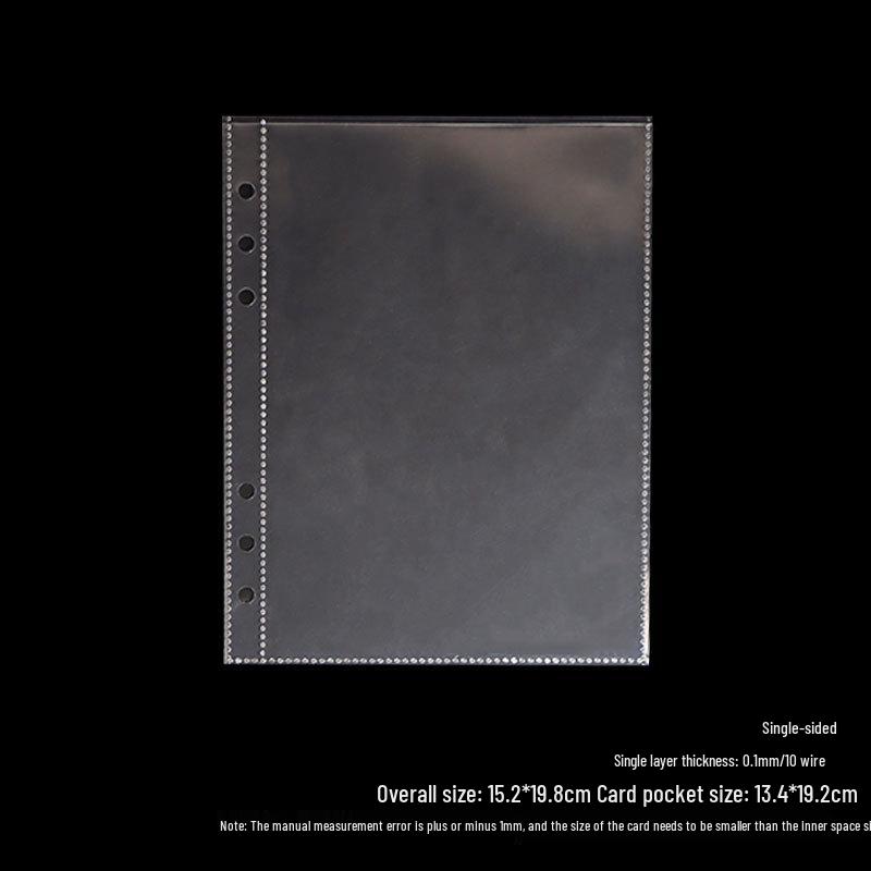 Polaroid A5 6-Hole Photo Album Refill Pages, Transparent PP, 76543 Inch, Loose-Leaf