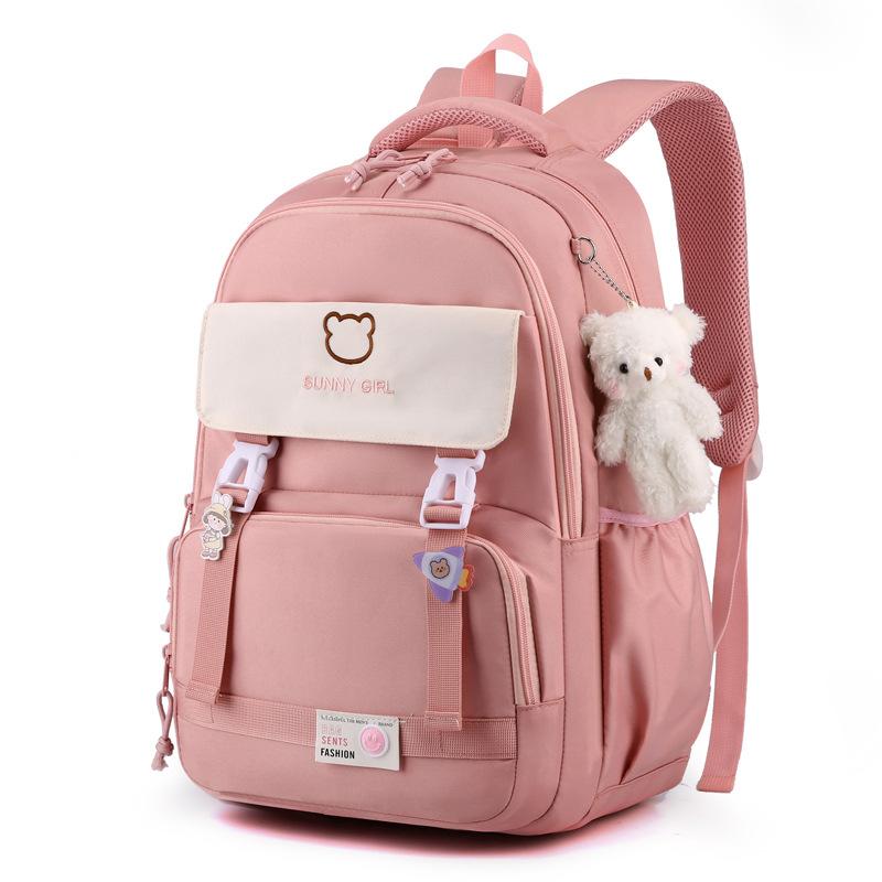School bag female ins cute Korean version high school students junior high school students grades 3-6 backpack casual large capacity backpack