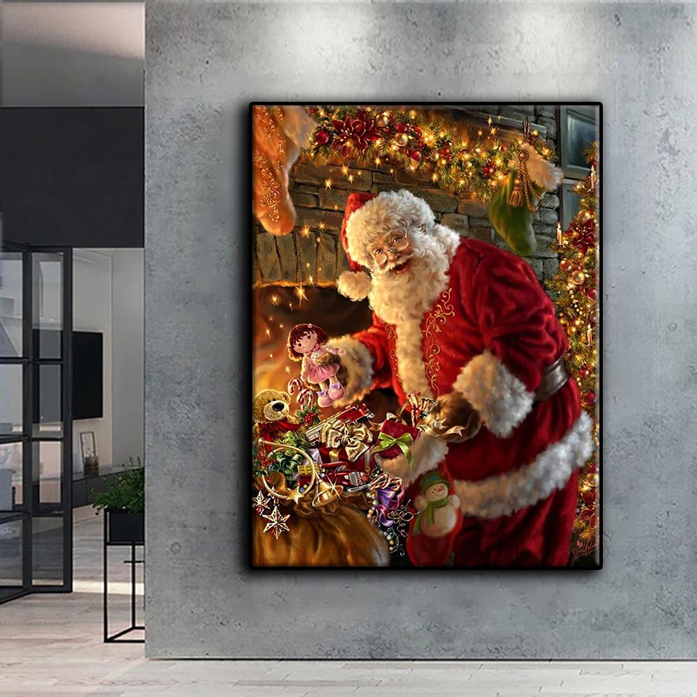 Cross Stitch Kit DIY Diamond Embroidery Christmas Tree Santa Snowman Diamond Painting Home Decor