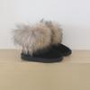 Winter Schneestiefel Damen Fuchshaar Niedriger Schaft Rindsleder Plüsch Warm Leicht Damenstiefel Stiefel