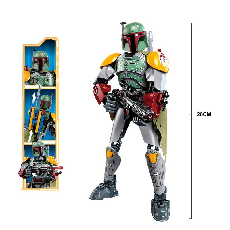 Klocki konstrukcyjne z serii Star Wars z ruchomymi mini figurkami do kreatywnej zabawy dla dzieci