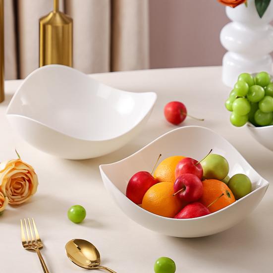 Plastic Salad Bowl Fruit Basket Large Capacity Serving Tray for Snacks Candy Nut Multipurpose Storage Basket for Living Room Kitchen Party