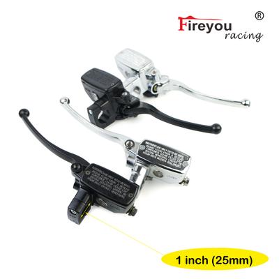 Dźwignia 25mm 1" Hamulca głównego sprzęgła przedniego hydraulicznego motocykla chromowana czarna do Honda VT Steed 400 shadow Suzuki Intruder