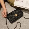 Rhombus Chain Bag, Autumn and Winter Versatile Embroidered Small Square Bag, Shoulder Messenger Bag, Mobile Phone Bag.
