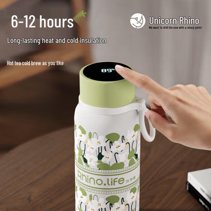 Rhino Life Smart Temperature Display Insulated Handle Mug