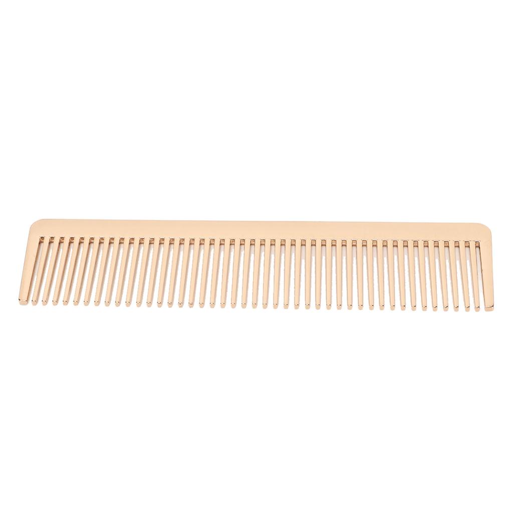 Hair Comb Mini Wide Teeth Styling Zinc Alloy Portable Beard Comb for Home Salon Golden