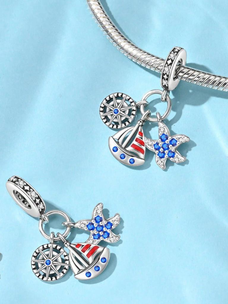 Charms Plata Deep-Sea Colorful Fish Octopu Beads Copper Plated Fit Copperoriginal Bracelet For Jewelry Making Diy Charm