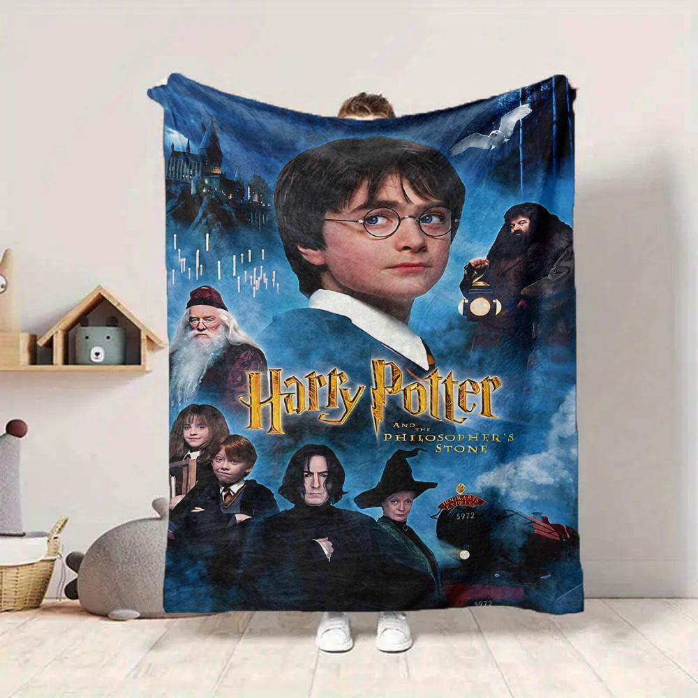 1pc Harry Potter Flannel Throw Blanket - HD Printed Lightweight Soft Warm All-Season Blanket for Sofa, Bed, Travel, Camping 060