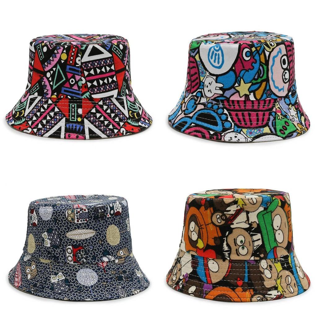 Fisherman Floral Printing Hat Outdoor Sun Protection Bucket Hat Gift Fashion