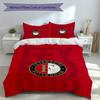 3-delige Feyenoord Rotterdam logo Dekbedovertrek Set, Bevat 1 Dekbedovertrek en 2 Kussenslopen, Huidvriendelijke & Comfortabele Stof, Geschikte Beddengoed Sets