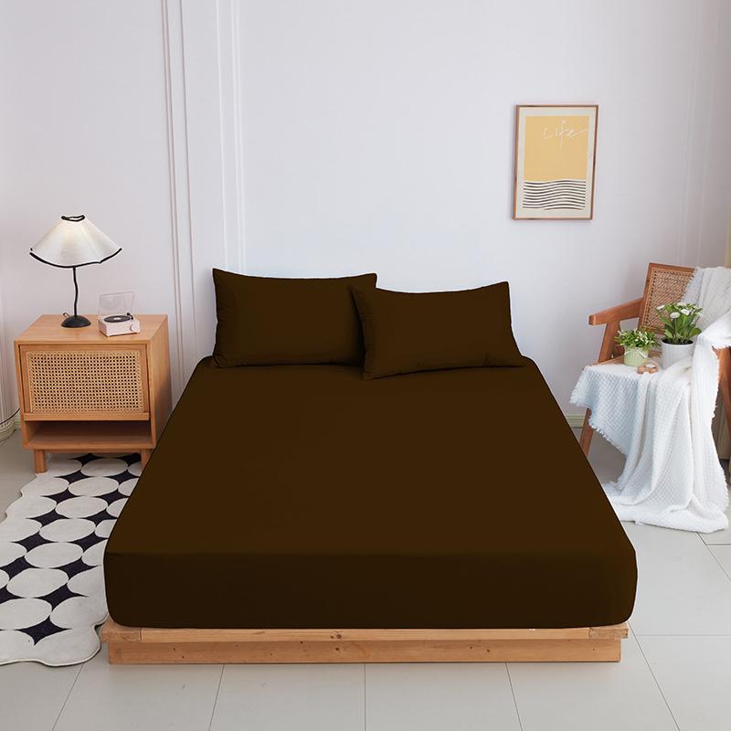 Napínací prostěradlo s gumičkou Jednobarevný chránič matrace pro jednolůžkové, dvoulůžkové a king postele 100% bavlna