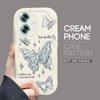 Roztomilý kreslený vzor s krémovou texturou Pouzdro s vlnitým okrajem, měkký silikonový kryt, pouzdro na telefon OPPO Reno Realme