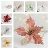 High-quality 25cm Vine-like Christmas Flower Garland With Net Fabric And Sparkling Sequins