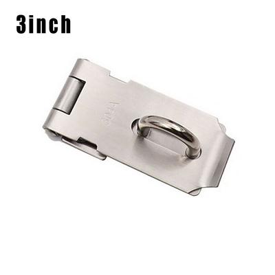 Home Door Bolt Latch Silver Stainless Steel Drawer Hardware Lock Padlock Buckle Screws Cabinet Convenient Useful