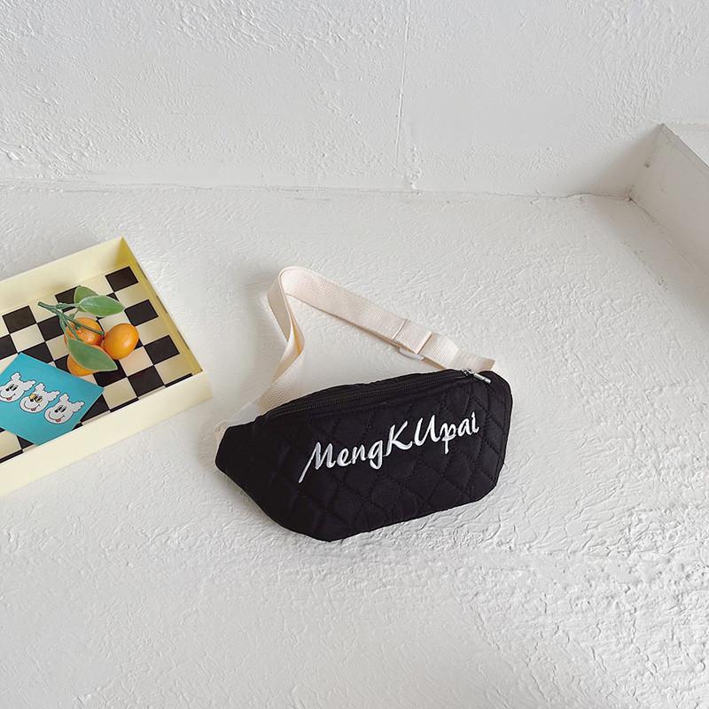 Trendy And Stylish Kids Canvas Waist Bag For Boys And Girls With Alphabet Design In Modern Colors