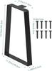 Picioare de masă din fier Signstek, Picioare de birou DIY, Set de 2, 40 cm înălțime, Picioare de birou trapezoidale, Antiderapante, Negru
