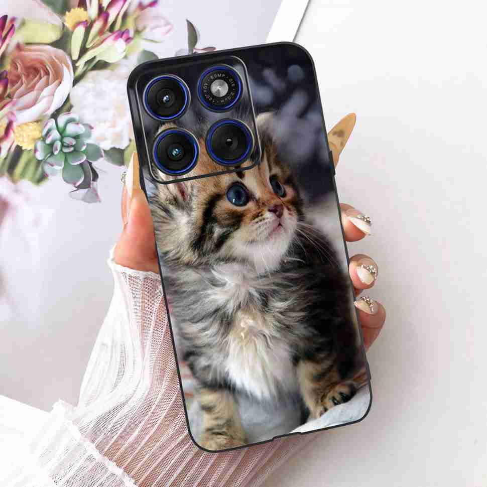 Lovely Cat For Motorola Edge 70 Case Cover Soft Silicone Phone Case For Motorola Edge70 Edge 70 5G Back Cover Bumper