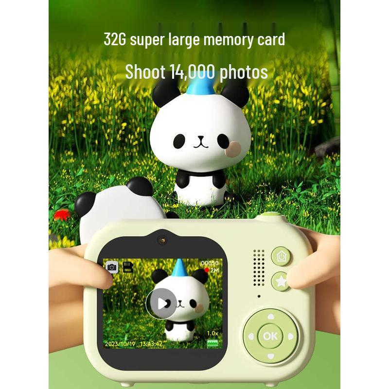 HANDUNYOU Cute Bear Kids Toy Camera Set