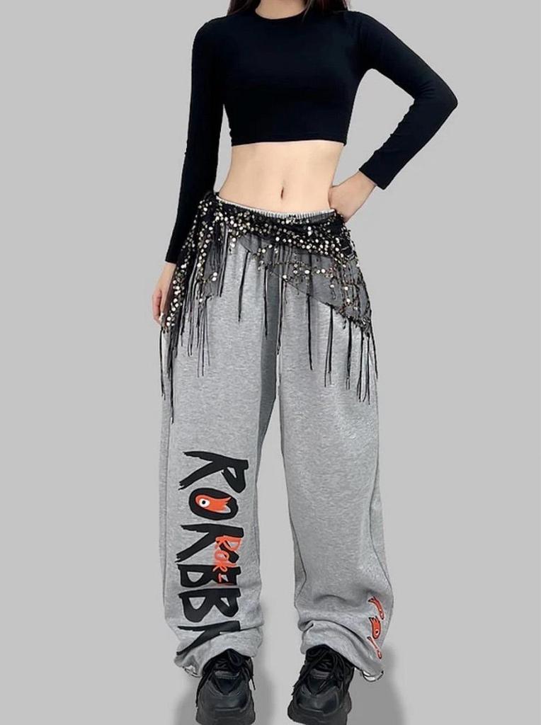 Trendy Sequined Jazz Dance Hip Scarf - Performance Glitter Accessory