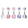 European And American New Combination Flashes Navel Nails Soft Pottery Ball Belly Button 10 -In -One Stainless Steel Puncture Jewelry