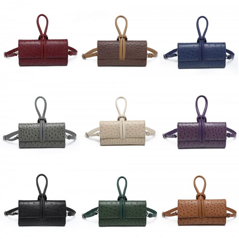 Womens Small Crossbody Bag Ostrich Mini Handbag Trendy PU Leather Daily Use