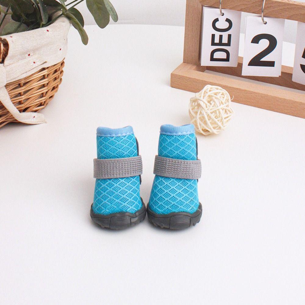 Breathable Dog Shoes Wear-resistant Pet Foot Covers Mesh Dog Boots for Small Dogs