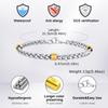 Classic Stainless Steel Btacelets for Men Boys,Silver Color Links Wristband with Gold Color Beads,Stylish Cool Jewelry Gifts