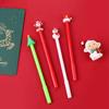 4Pcs Christmas Cartoon Gel Pen Funny Writing Pen Office Supplies for Student Game Reward Christmas Party Supplies