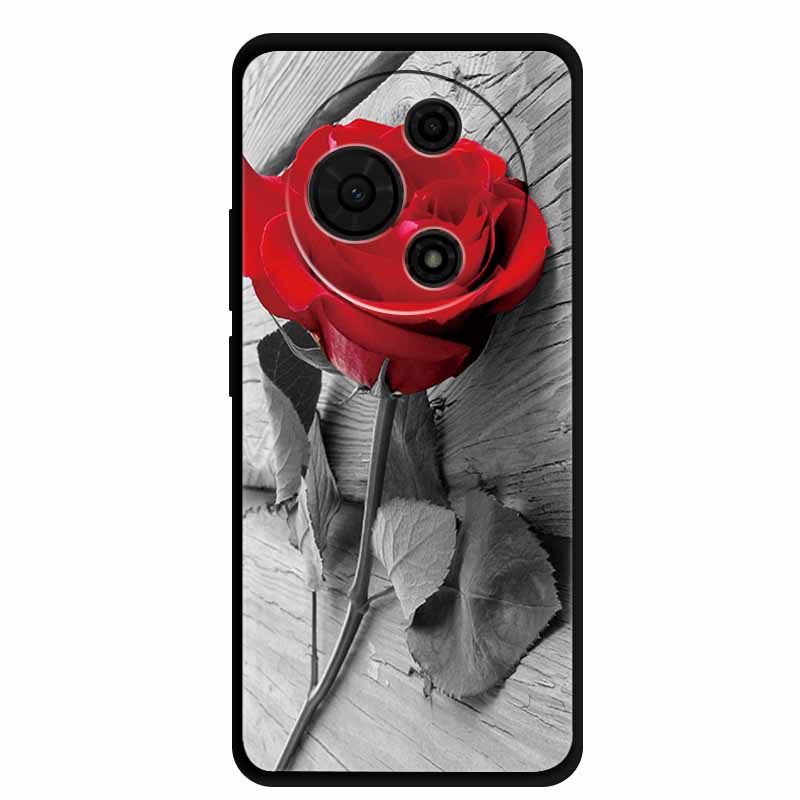 Für TCL 60 SE Hülle T517H Niedliche Cartoon Bunte Weiche TPU Silikon Rückseite für TCL 60 SE Hülle Schwarze Handyhülle Funda TCL60 SE