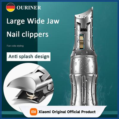 Cola Shaped Nail Clippers Professional Fingernail Clipper Cutters Oblique Blade Trim Thick And Hard Nails Wide Jaw For Adult