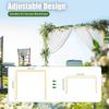 Square Wedding Arch Stand Iron Adjustable Height Backdrop for Wedding Party Decor, Birthday Baby Shower