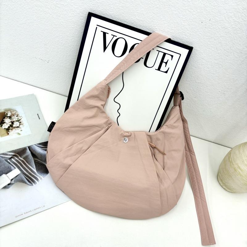 Trendy Nylon Dumpling Bag Horn Yoga Bag Women's Commuter Simple Shoulder Bag Messenger Bag Moon Bud Bag