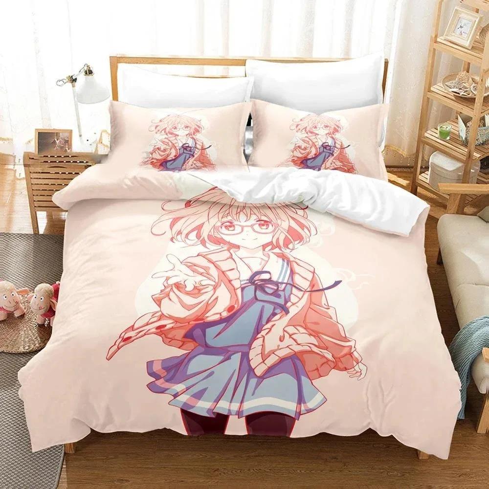 Anime Beyond The Boundary Mirai Kuriyama Bettwäsche Kollektion Jungen Mädchen Twin Queen Size Bettbezug Bett Kinder Erwachsener Heimtextilien