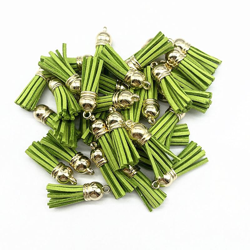 New 10pcs 38mm Vintage Leather Tassels DIY Keychain Cellphone Straps Pendant Tassels for Jewelry Earrings Findings Accessories